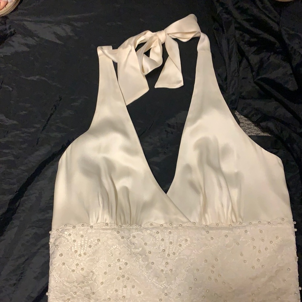 White house black market cream perfect wedding second wedding dress